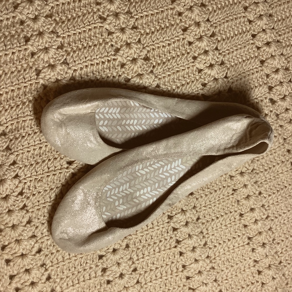 Gold Flat Dress Shoes